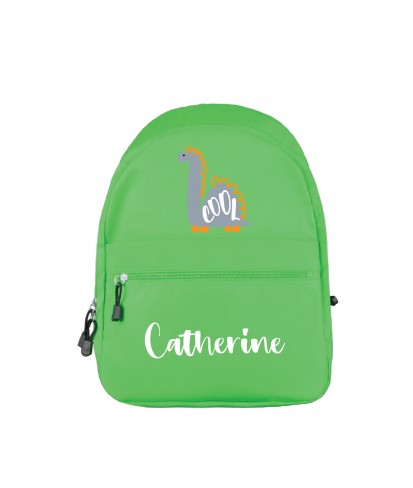 Cool Dinosaur Personalised Green Backpack